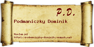 Podmaniczky Dominik névjegykártya