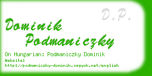 dominik podmaniczky business card